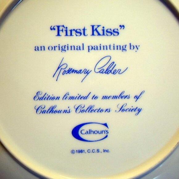First Kiss Rosemary Calder Plate‎ (1981) -Excellent Condition - Picture 3 of 3